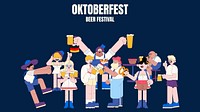 Oktoberfest beer festival celebration vector