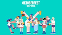 Oktoberfest beer festival celebration vector