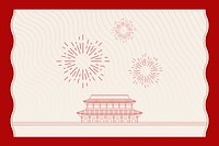 Traditional Chinese design card background with Tiananmen square