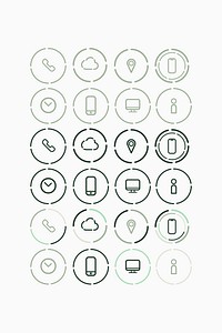 Computer icons and symbols vector collection