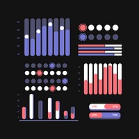 Infographic design chart vector collection