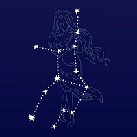 Virgo astrological sign design vector