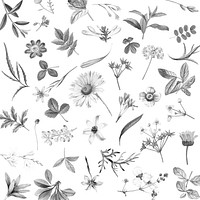 White floral wallpaper design vector