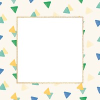 Blank golden frame seamless pattern  design vector