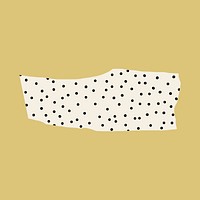Black polka dots pattern on beige background banner illustration