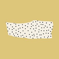 Black polka dots pattern on beige background banner illustration