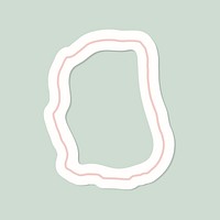 Pink frame badge sticker vector