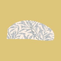 Gray floral pattern element vector