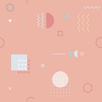 Pink Memphis pattern wallpaper vector