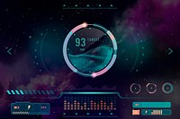 Velocity technology interface template design elements vector