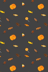 Halloween patterned seamless gray background vector