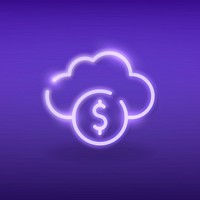 Cryptocurrency cloud mining design element vector