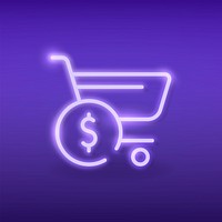 Online purchase design element vector