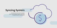 Cryptocurrency cloud mining design element banner vector
