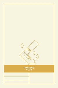 Blank yellow fitness note template vector