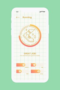 Fitness tracker application template vector