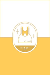Sport bra fitness design element vector
