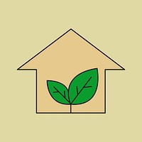 Eco house environment icon design element vector