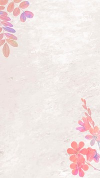 Blank pink floral frame vector