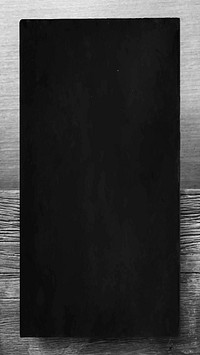 Black frame on wooden textured mobile screen template vector