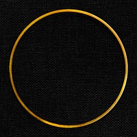 Round gold frame on texture background vector