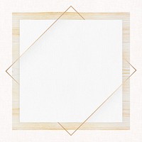 Gold rhombus frame template vector
