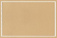 White frame on brown leather textured background vector