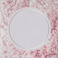 Round silver frame on a pink fluffy background vector