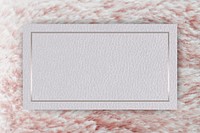 Rectangle silver frame on a pink fluffy background vector