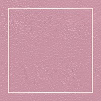 Pink gold frame on pink leather background vector