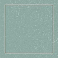 White gold frame on green leather background vector