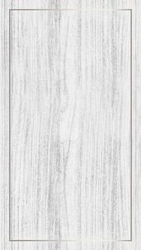 Silver frame on white wooden textured mobile screen template vector