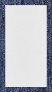 Blue fabric frame on mobile screen template vector