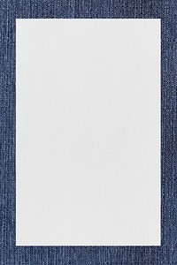 Blue fabric frame on white background vector