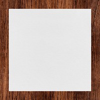 Square brown wooden frame template vector