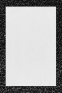 Black leather frame on white background vector