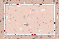 White frame on Terrazzo pattern background vector