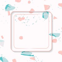 Pink frame on Terrazzo pattern background vector