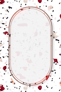 Red frame on Terrazzo pattern background vector