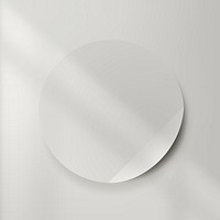 White round paper cut with drop shadow vector