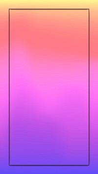 Black frame on pink and purple holographic pattern mobile phone wallpaper vector
