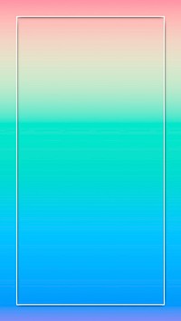 White frame on holographic pattern mobile phone wallpaper vector