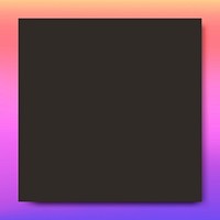 Pink and orange holographic pattern frame background vector