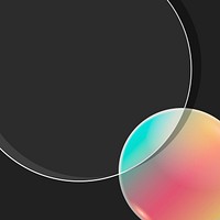 Colorful round geometric frame vector