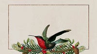 Blank festive rectangular Christmas frame background vector