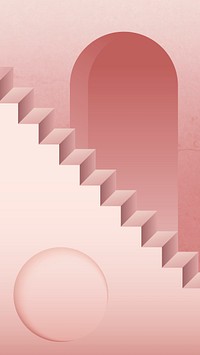 Pink staircase abstract design vector