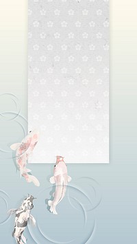 Vintage koi fish decorated mobile phone background