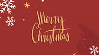 Gold Merry Christmas on red background vector
