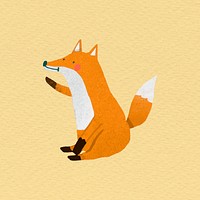 Hand drawn cute fox vector