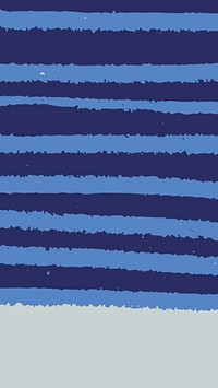 Hand-drawn stripes patterned on blue mobile phone wallpaper vector
